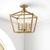 颜色: brass gold, JONATHAN Y | Plains Mini Lantern 12" 4-Light Iron Modern Farmhouse LED Flush Mount