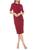 ALEXIA ADMOR | Harper Elbow Sleeve Sheath Dress, 颜色CRANBERRY