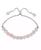 颜色: Rose Quartz, Macy's | Genuine Stone Bead Adjustable Bracelet in Silver Plate