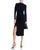 AQUA | Rib Knit Mock Neck Midi Dress - 100% Exclusive, 颜色Black