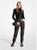 color BLACK, Michael Kors | Merino Wool Blend Mock-Neck Bodysuit