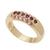 商品第2个颜色18 Karat Micro Plated Gold Over Brass, BONHEUR JEWELRY | Addison Pink Red Crystal Band Ring