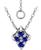 颜色: Sterling Silver, Giani Bernini | Imitation Blue Sapphire Cluster Pendant Necklace, 16" + 2" extender, Created for Macy's