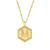 商品Essentials | Gold Plate Diamond Cut Initial Pendant Necklace, 16" + 2" extender颜色M