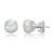 颜色: created opal, MaxColor | 14k White Gold 6MM Round Stud Gemstone Earrings