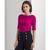 商品Ralph Lauren | Stretch Cotton Boatneck T-Shirt颜色Bright Fuchsia