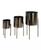 颜色: Black, Rosemary Lane | Contemporary Style Large Round Metal Planters in Stands, Set of 3
