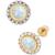 颜色: Yellow Gold, Macy's | Lab-Created Opal (1/5 ct. t.w.) & Lab-Created White Sapphire (1/5 ct. t.w.) Halo Stud Earrings