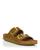 Birkenstock | Women's Arizona High Shine Big Buckle Slide Sandals, 颜色High Shine Mud Green/Gold