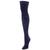 Memoi | Women's Snow Flakes Stripes Over The Knee Socks, 颜色Dark Purple