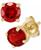 颜色: Garnet, Macy's | Birthstone Stud Earrings in 14k Gold or 14k White Gold