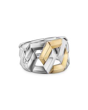 商品David Yurman | Carlyle Ring in Sterling Silver with 18K Yellow Gold,商家Bloomingdale's,价格¥9039图片