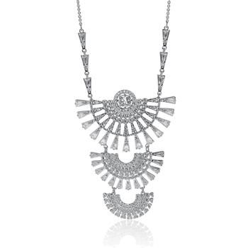 推荐Swarovski Sparkling Dance Rhodium-Plated And Crystal Pendant Necklace 5564432商品