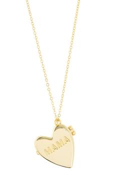商品ADORNIA | 14K Gold Plated Mama Engraved Heart Locket Pendant Necklace,商家Nordstrom Rack,价格¥152图片