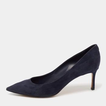 lv高帮鞋, [二手商品] Louis Vuitton | Louis Vuitton Navy Blue Suede Pointed Toe Pumps Size 39商品图片 9.3折, 满1件减$100, 满减