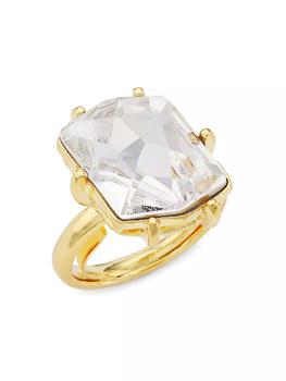 商品Kenneth Jay Lane | 22K-Gold-Plated & Crystal Ring,商家Saks Fifth Avenue,价格¥567图片