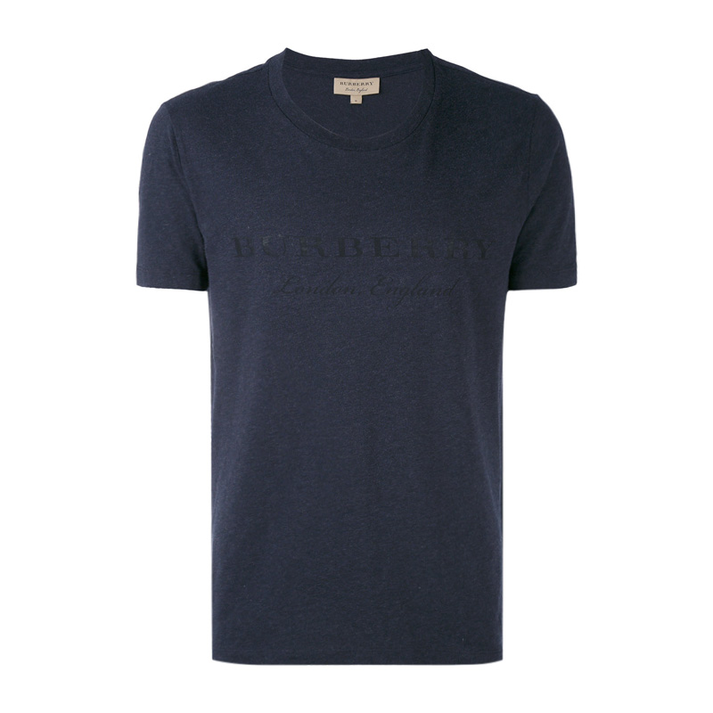 推荐Burberry 博柏利 男士深蓝色棉质短袖T恤 4056129商品