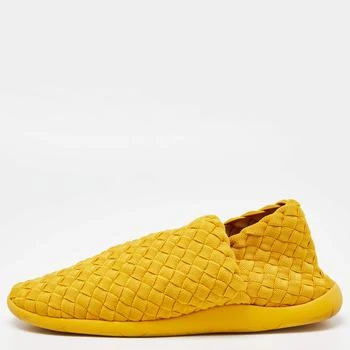 推荐Bottega Veneta Yellow Woven Fabric Slip On Sneakers Size 45.5商品