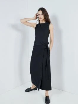 推荐Belted A-line wool wrap skirt商品