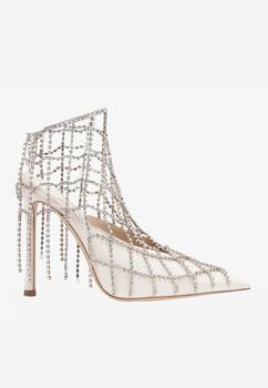 商品Jimmy Choo | Scotty 110 Crystal Chain Mules in Nappa Leather,商家Thahab,价格¥10554图片