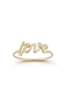 Ember Fine Jewelry | 14K Gold 'Love' Ring,商家Nordstrom Rack,价格¥1864
