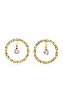 MATEO, MATEO | Mateo - Women's Gold; Peridot And Diamond Hoop Earrings - Gold - Moda Operandi - Gifts For Her商品图片 