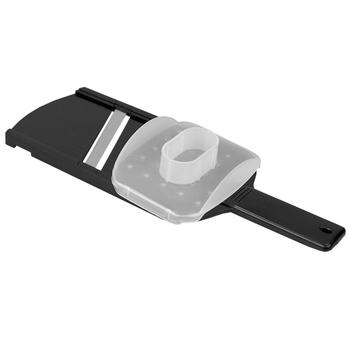 商品Home Basics Plastic Mandolin Slicer with Handle, Black图片