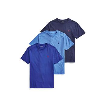 商品Ralph Lauren | Big Boys Cotton Jersey Crew Neck T-shirt Set, 3 Pack,商家Macy's,价格¥299图片