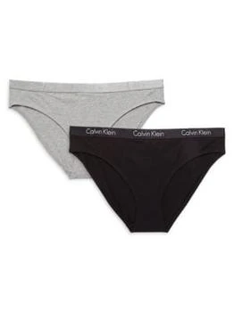 Calvin Klein | 2-Pack Stretch-Cotton Bikini Panties,商家Saks OFF 5TH,价格¥111