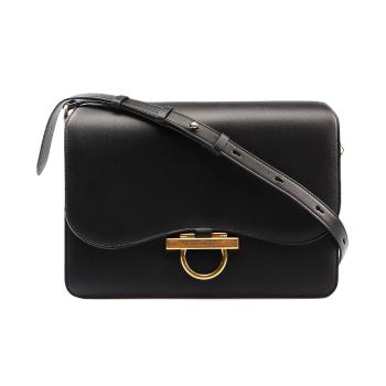 菲拉格慕包单肩包, Salvatore Ferragamo | SALVATORE FERRAGAMO 女士黑色皮革单肩斜挎包 21-H346-699746商品图片 满$100享9.5折, 满折