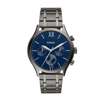 Fossil | Fossil Men's Fenmore Midsize Multifunction, Smoke-Tone Stainless Steel Watch商品图片,3.5折