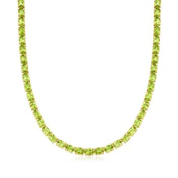 Ross-Simons | Ross-Simons Peridot Tennis Necklace in 18kt Gold in Sterling 8.3折起, 独家减免邮费