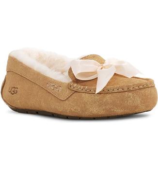 product UGG Ansley Bow Glimmer Faux Fur Lined Slipper image