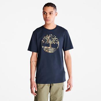 Timberland | Camo-Logo T-Shirt for Men in Navy商品图片,5折