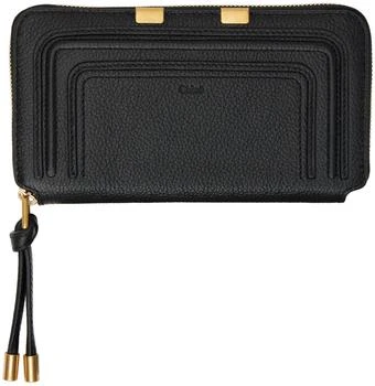 Chloé | 黑色 Marcie 长款钱包,商家SSENSE CN,价格¥5252