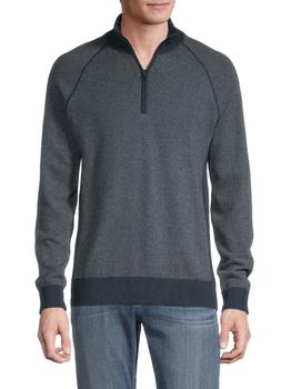 vince cashmere, Vince | Wool & Cashmere Quarter-Zip Pullover商品图片 2.7折