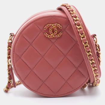 Chanel Small Gabrielle Tweed Leather Red Orange - NOBLEMARS