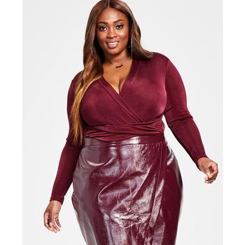 Crossover Culture, Nina Parker | Trendy Plus Size Crossover Bodysuit商品图片 