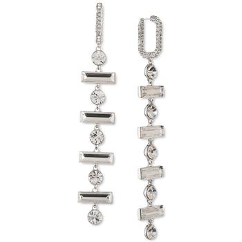 Givenchy | Silver-Tone Mixed Crystal Linear Drop Earrings商品图片,5折