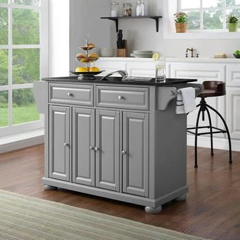 Crosley Furniture | Alexandria Granite Top Full Size Kitchen Island/Cart Gray/Black,商家Premium Outlets,价格¥5318
