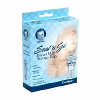 商品Seal N Go Breast Milk Storage Bags By Gerber, #78726 - 45 Ea图片