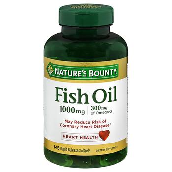 Nature's Bounty | Fish Oil 1000 mg, Rapid Release Liquid Softgels商品图片,