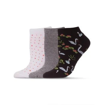 Memoi | Women's 3 Pair Pack Swan Socks Set 