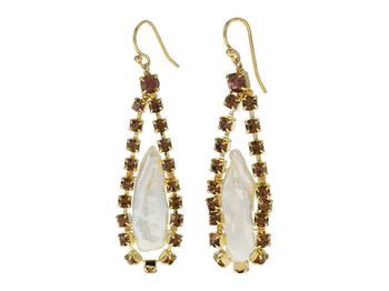 推荐Rhinestone and Pearl Teardrop Earrings商品