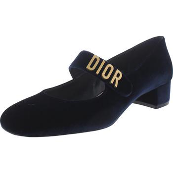 迪奥经典款, Dior | Christian Dior Womens Baby-D Velvet Slip On Mary Jane Heels商品图片 8折