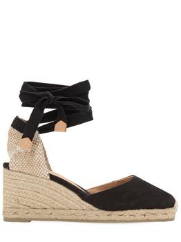 加拿大Castaner, CASTAÑER | 60mm Carina Canvas Espadrille Wedges商品图片 额外8.5折, 额外八五折