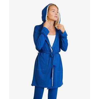 Nine Space, Nine Space | Women's Hooded Jersey Robe and Pants Loungewear商品图片 额外7折, 额外七折