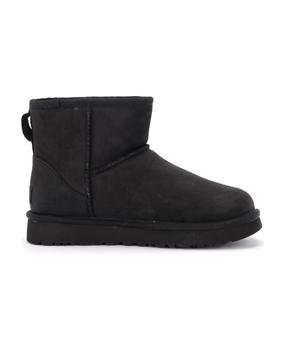 ugg雪地靴女上海, UGG | Ugg Classic Ii Mini Ankle Boot In Black Leather商品图片 