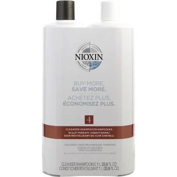 NIOXIN | NIOXIN 丽康丝 洁净系统4护发套装（洗发露1L+护发素1L） 1套 适合严重脱发染发人群使用,商家FragranceNet,价格¥300