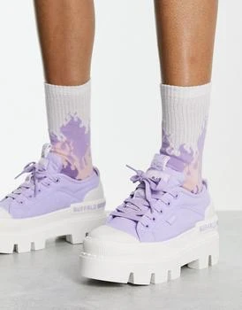推荐Buffalo vegan raven lo lace up shoes in purple商品